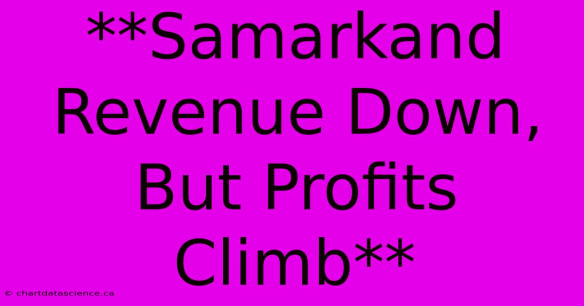 **Samarkand Revenue Down, But Profits Climb**