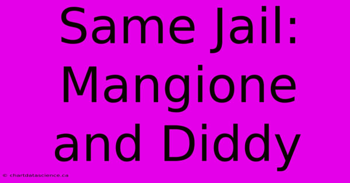 Same Jail: Mangione And Diddy