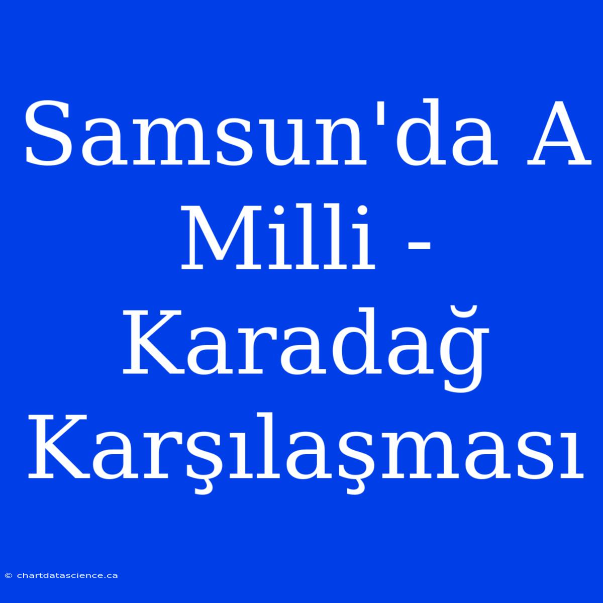 Samsun'da A Milli - Karadağ Karşılaşması