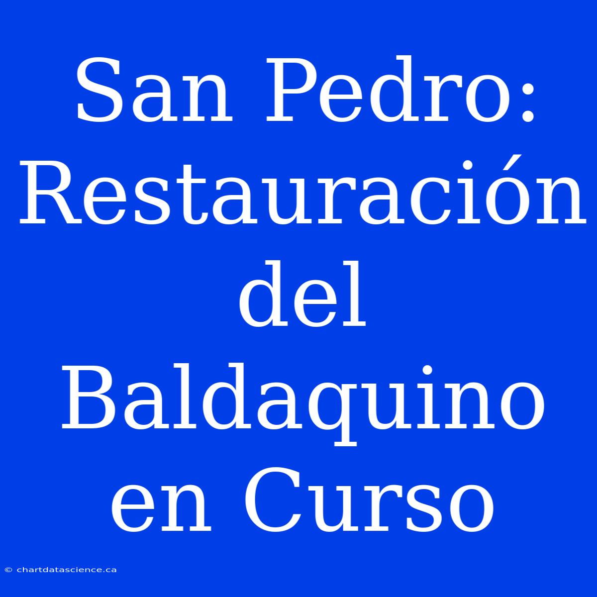 San Pedro: Restauración Del Baldaquino En Curso