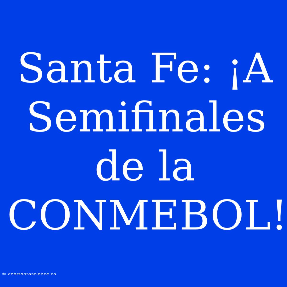 Santa Fe: ¡A Semifinales De La CONMEBOL!