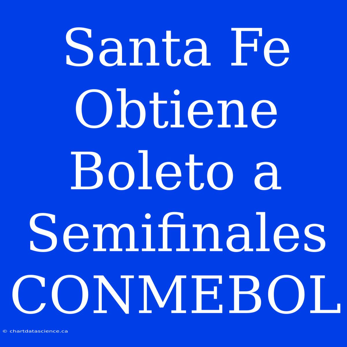 Santa Fe Obtiene Boleto A Semifinales CONMEBOL