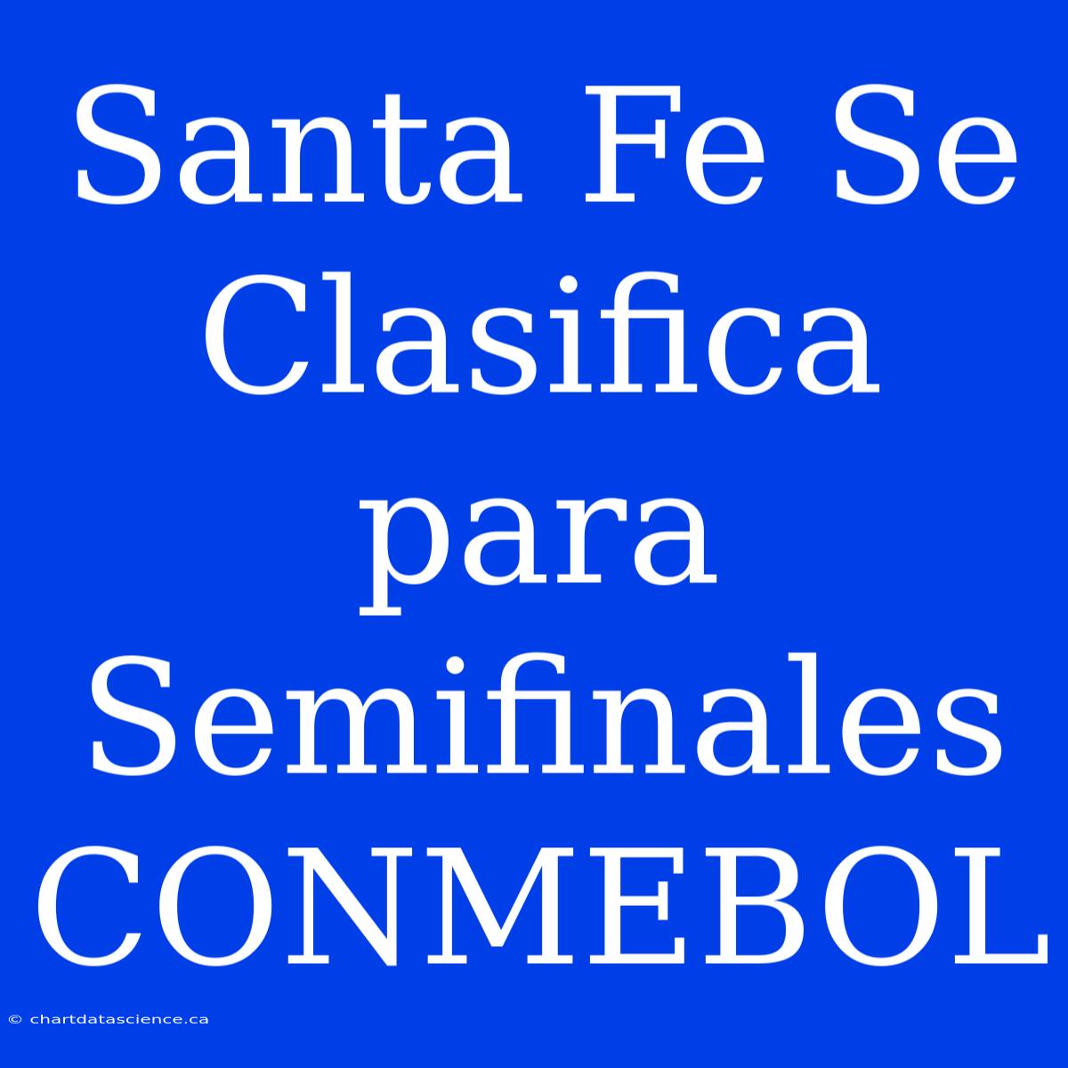 Santa Fe Se Clasifica Para Semifinales CONMEBOL