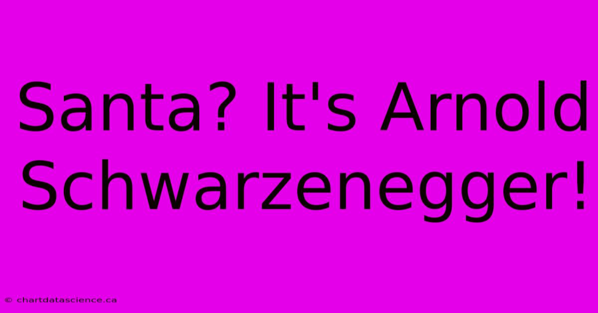 Santa? It's Arnold Schwarzenegger!