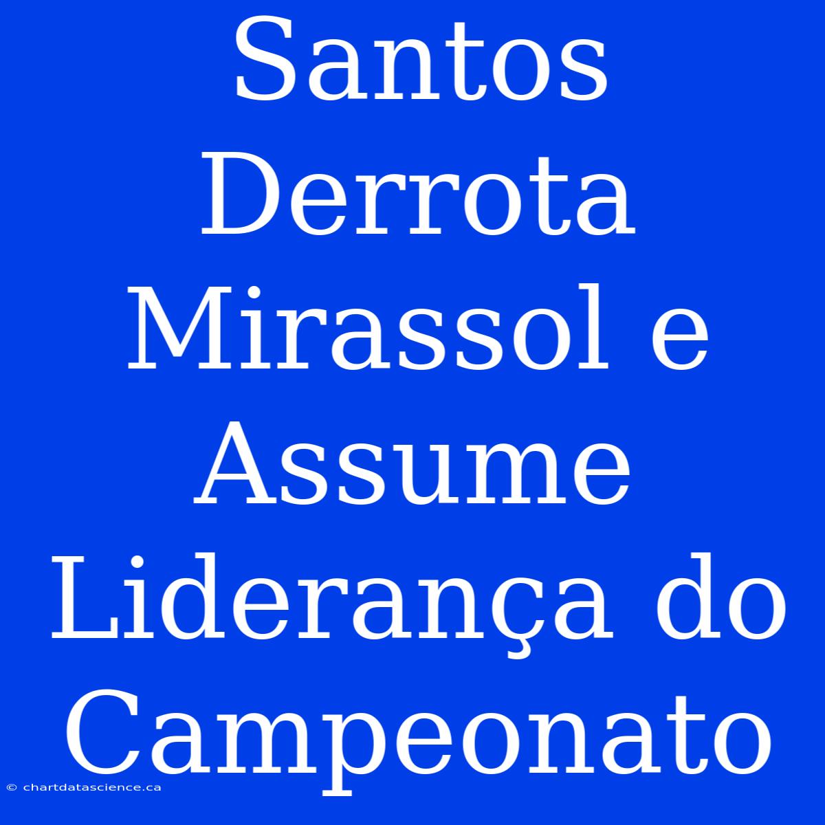 Santos Derrota Mirassol E Assume Liderança Do Campeonato