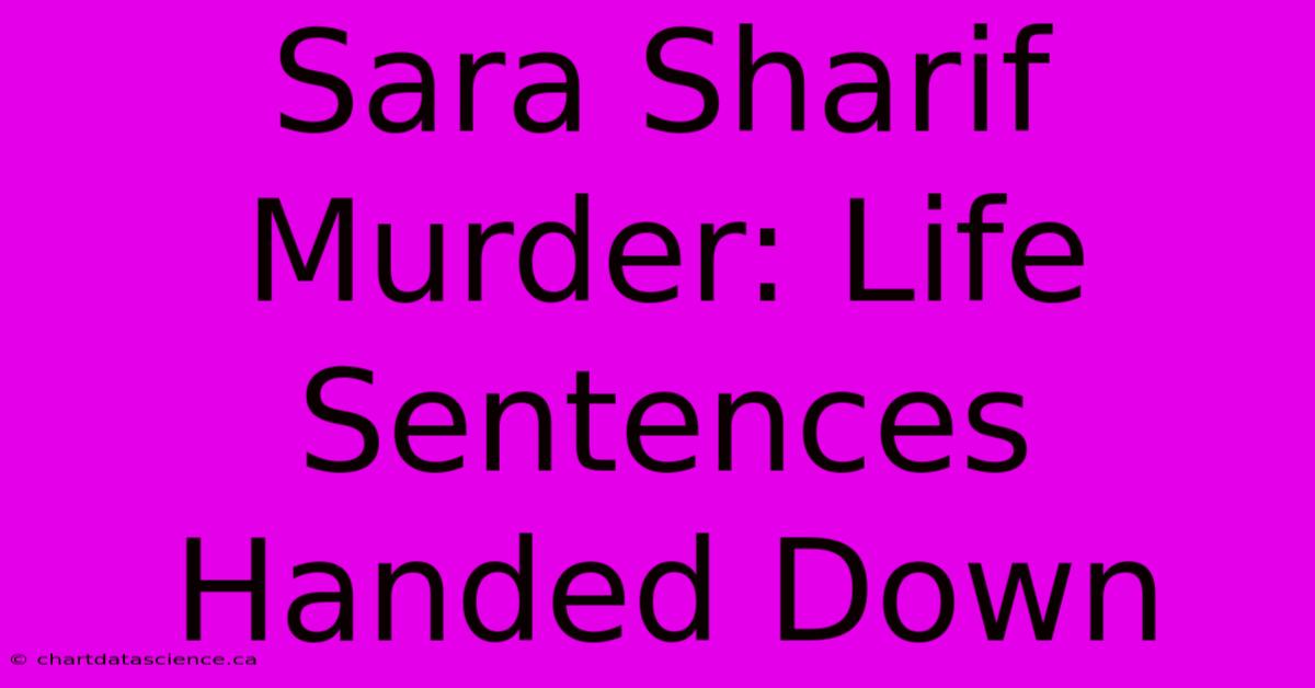 Sara Sharif Murder: Life Sentences Handed Down