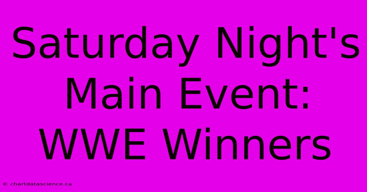 Saturday Night's Main Event: WWE Winners