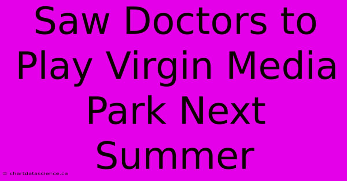 Saw Doctors To Play Virgin Media Park Next Summer