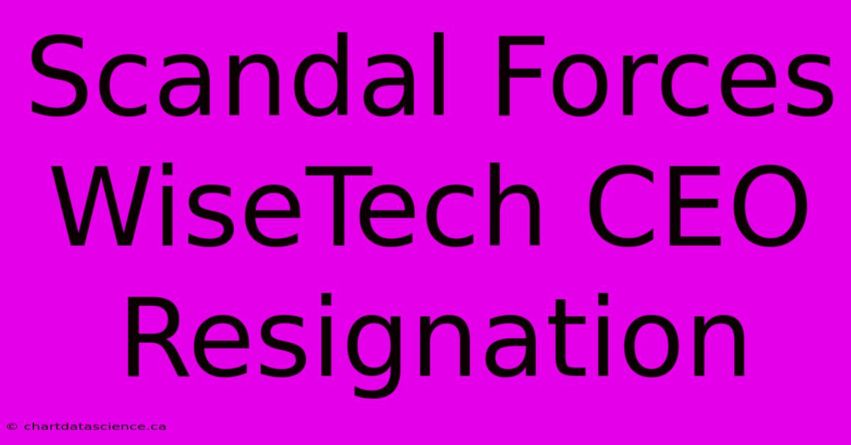 Scandal Forces WiseTech CEO Resignation