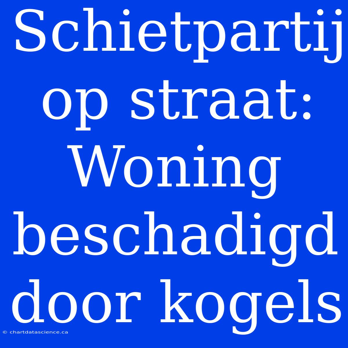 Schietpartij Op Straat: Woning Beschadigd Door Kogels