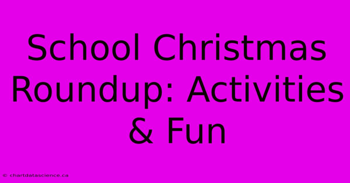 School Christmas Roundup: Activities & Fun