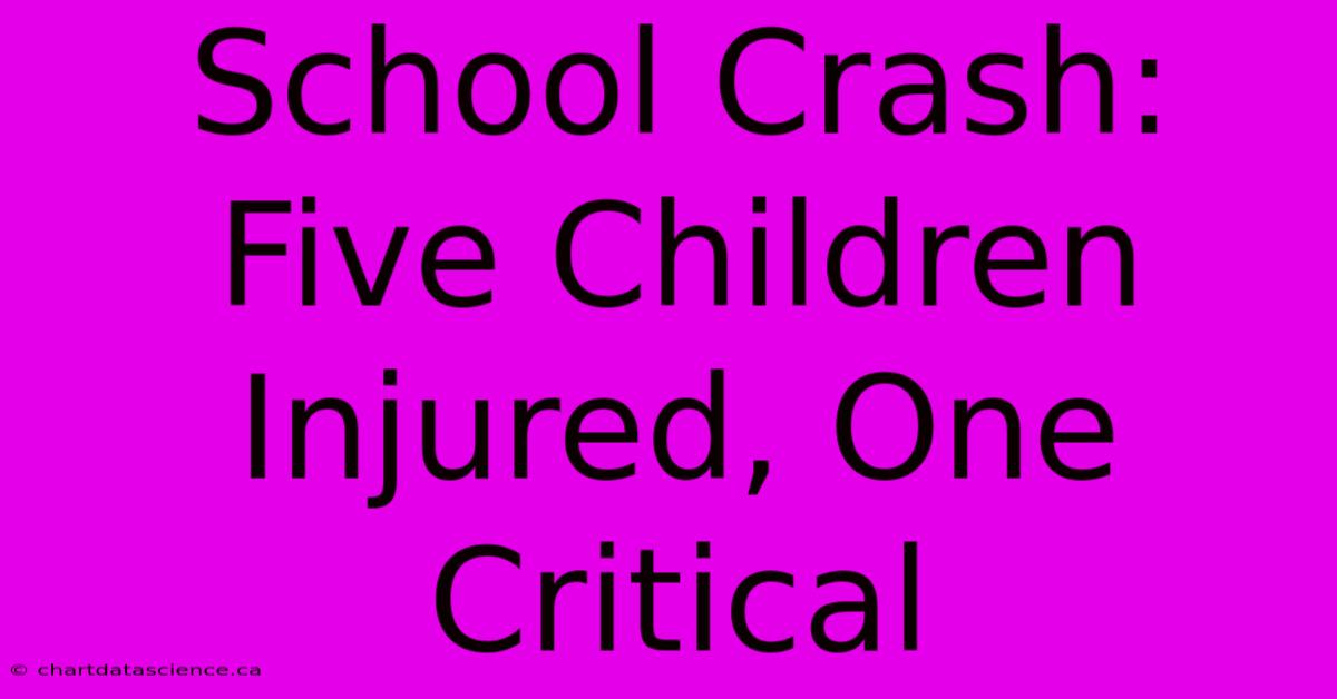 School Crash: Five Children Injured, One Critical 