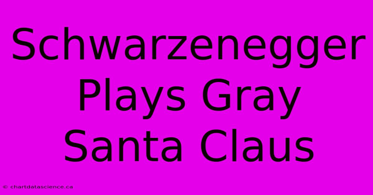 Schwarzenegger Plays Gray Santa Claus