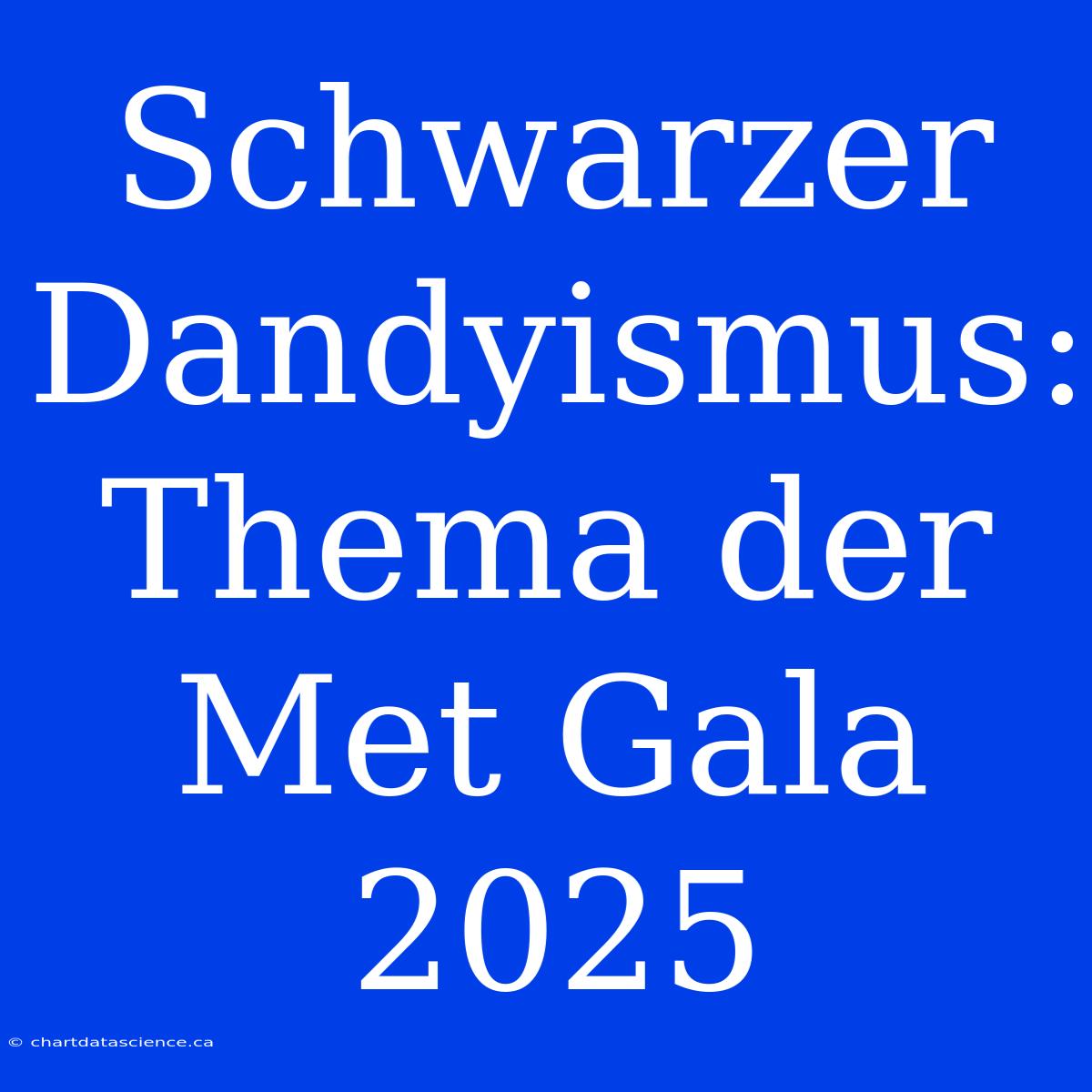 Schwarzer Dandyismus: Thema Der Met Gala 2025