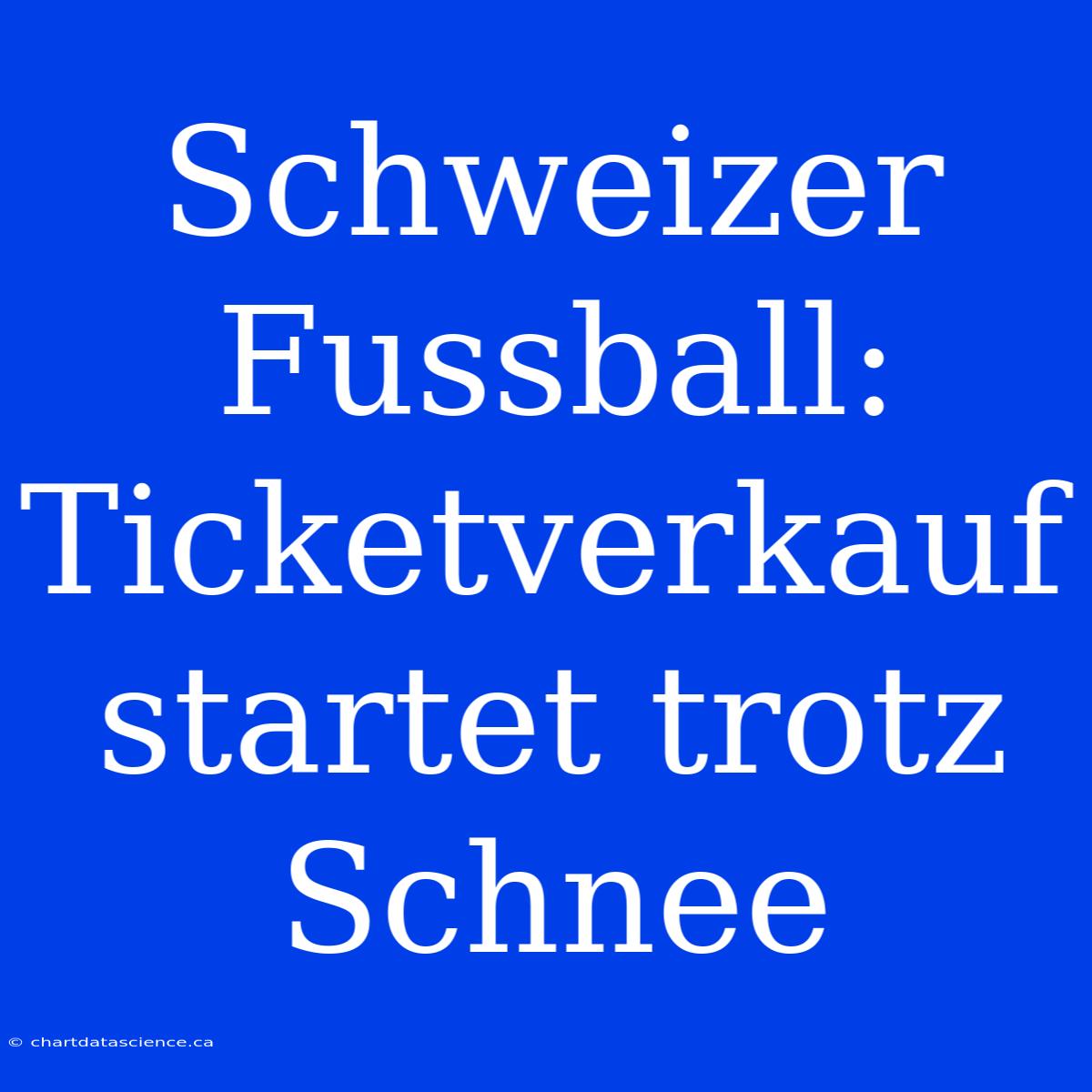 Schweizer Fussball: Ticketverkauf Startet Trotz Schnee