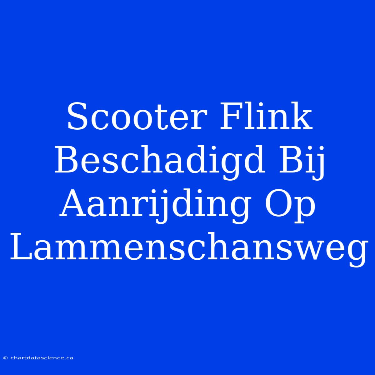 Scooter Flink Beschadigd Bij Aanrijding Op Lammenschansweg