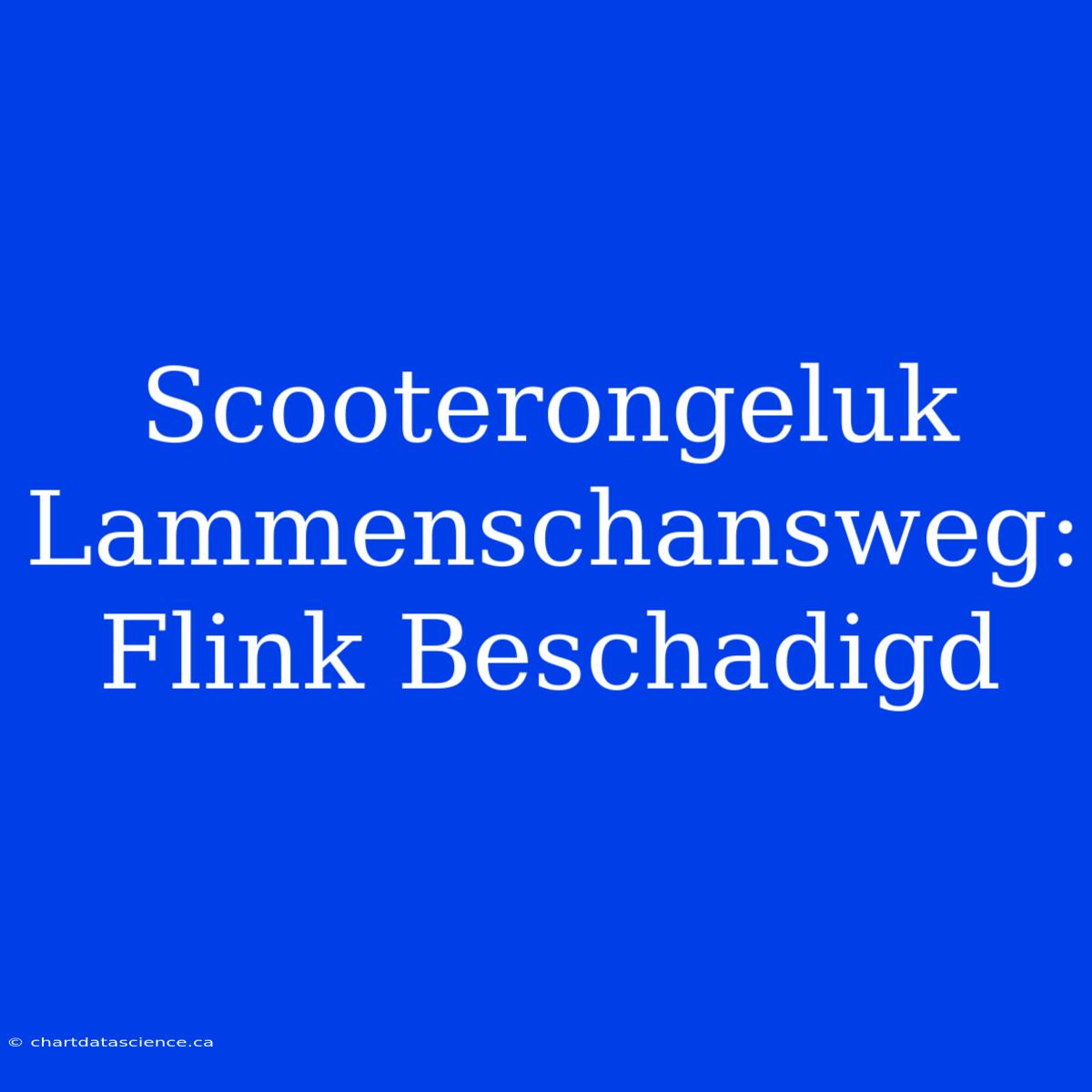 Scooterongeluk Lammenschansweg: Flink Beschadigd