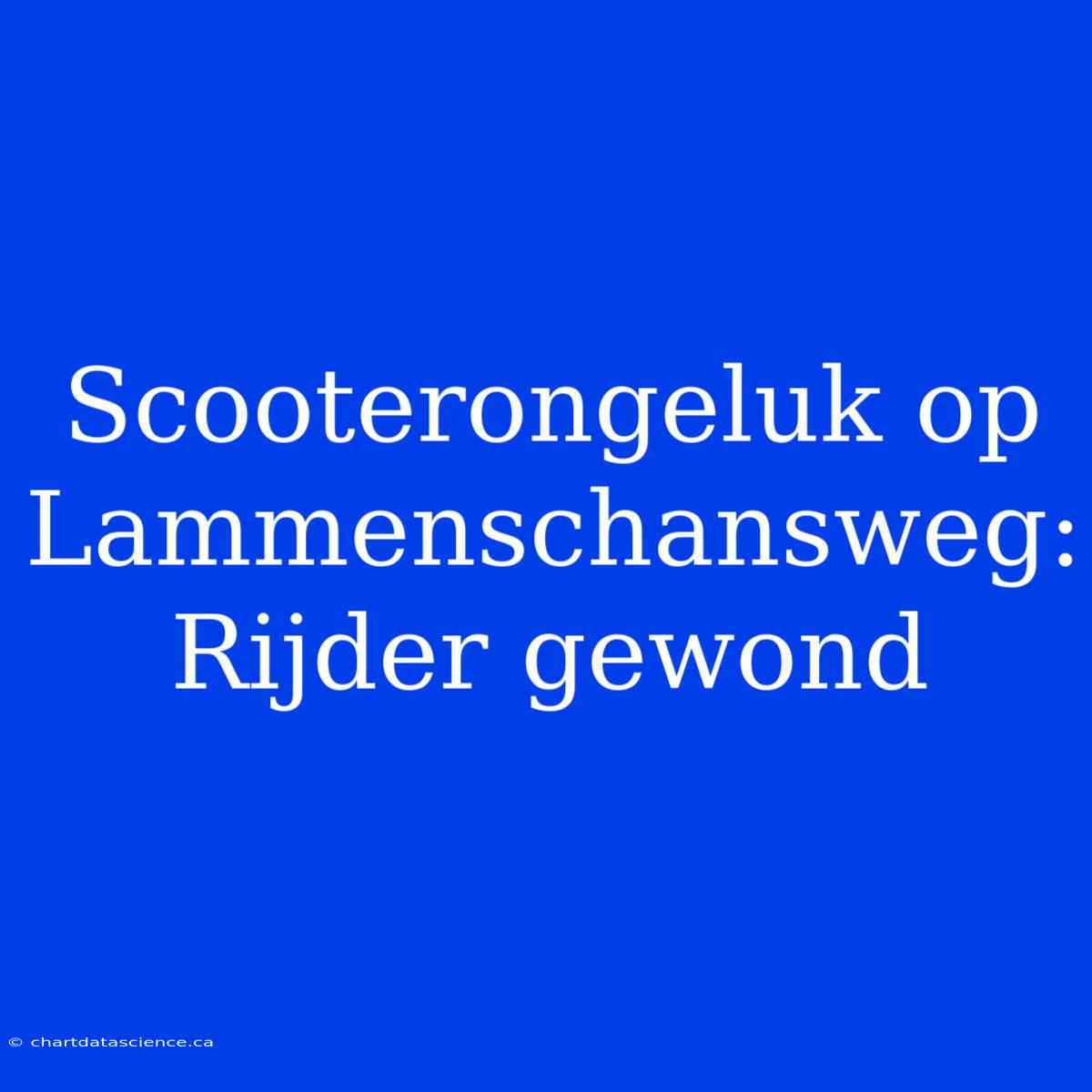 Scooterongeluk Op Lammenschansweg: Rijder Gewond