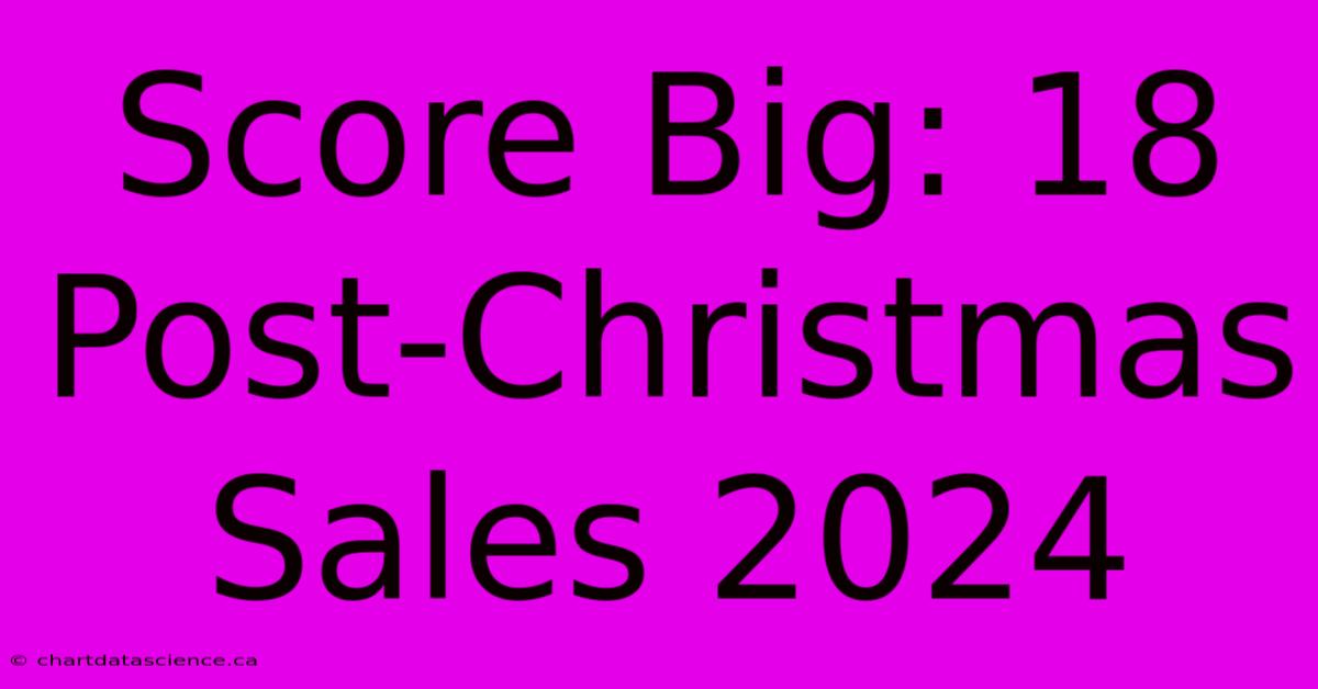 Score Big: 18 Post-Christmas Sales 2024