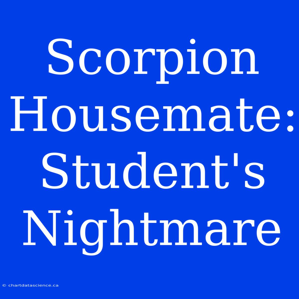 Scorpion Housemate: Student's Nightmare