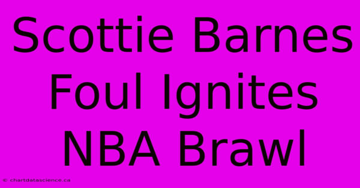 Scottie Barnes Foul Ignites NBA Brawl