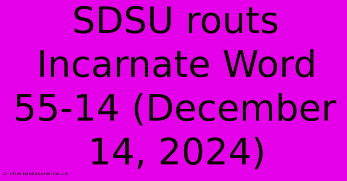 SDSU Routs Incarnate Word 55-14 (December 14, 2024)