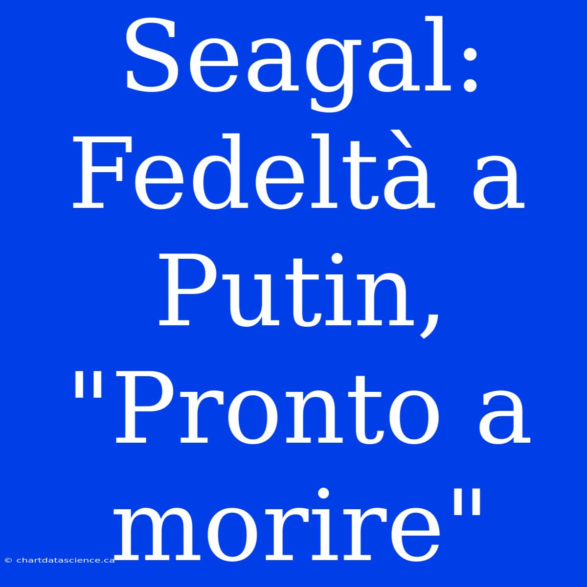 Seagal: Fedeltà A Putin, 