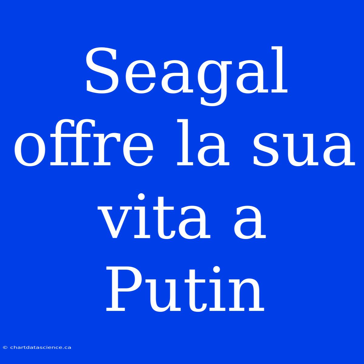 Seagal Offre La Sua Vita A Putin