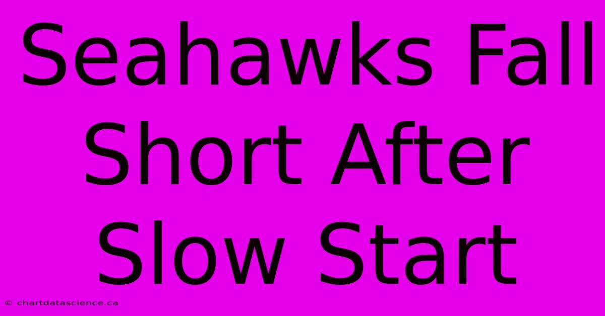 Seahawks Fall Short After Slow Start