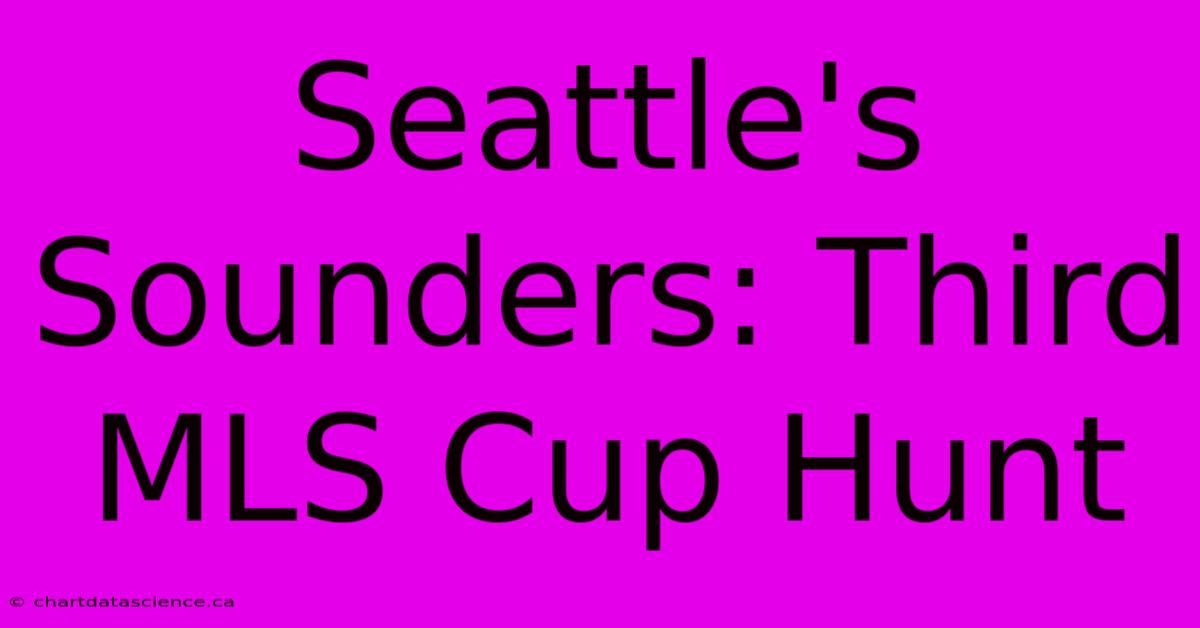 Seattle's Sounders: Third MLS Cup Hunt