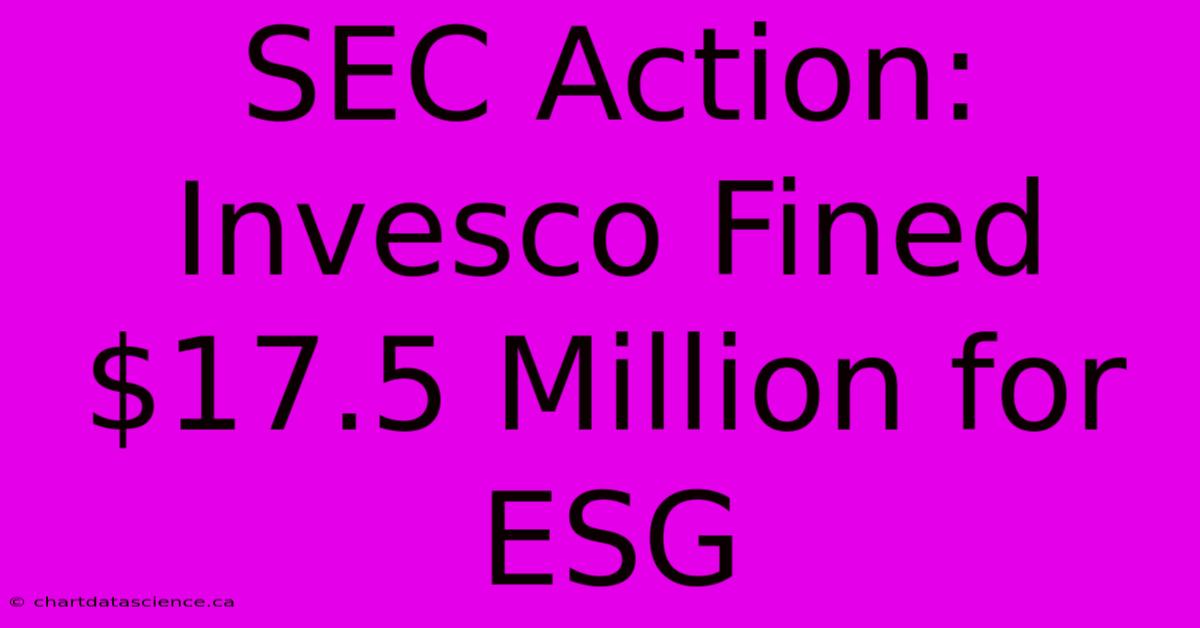 SEC Action: Invesco Fined $17.5 Million For ESG