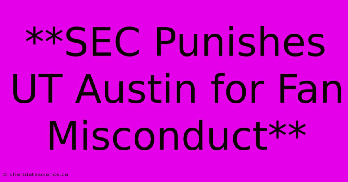 **SEC Punishes UT Austin For Fan Misconduct**