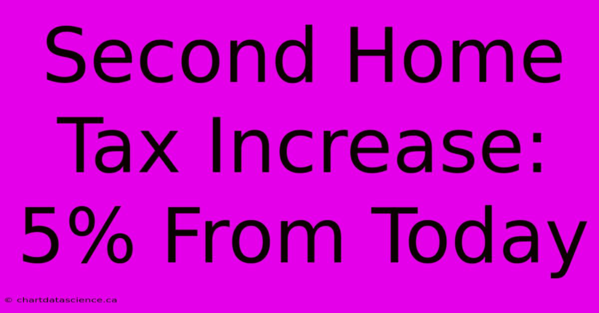 Second Home Tax Increase: 5% From Today