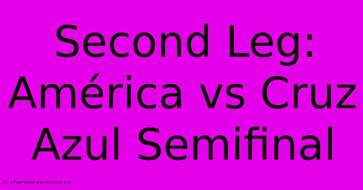 Second Leg: América Vs Cruz Azul Semifinal