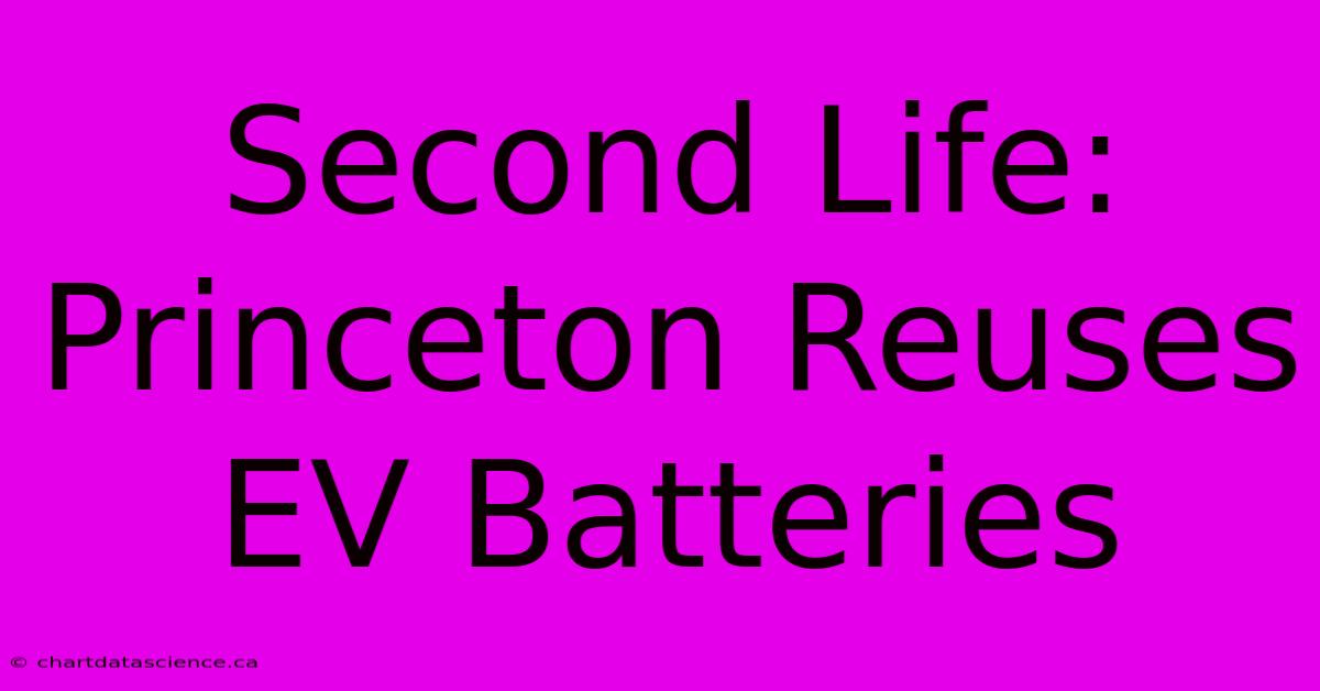 Second Life: Princeton Reuses EV Batteries