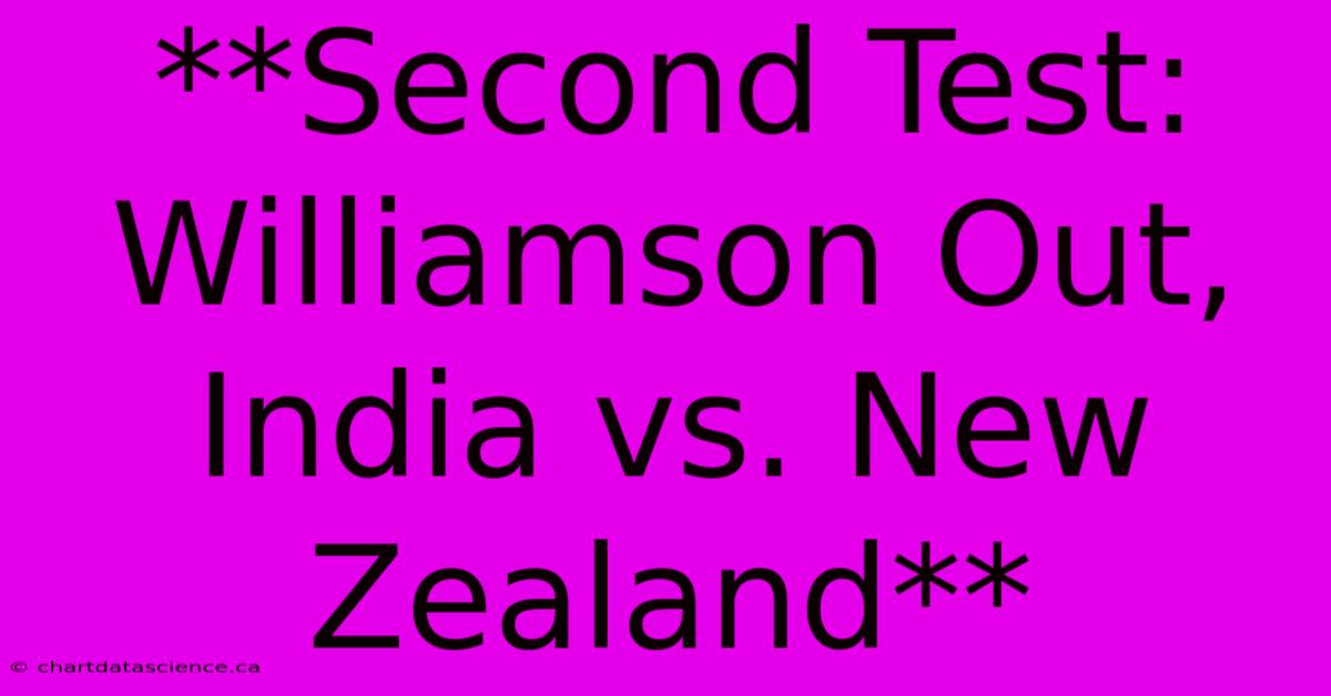 **Second Test: Williamson Out, India Vs. New Zealand**