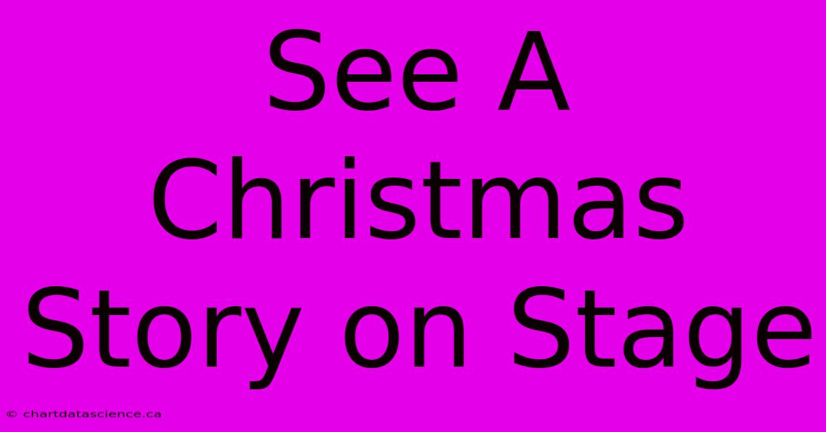 See A Christmas Story On Stage