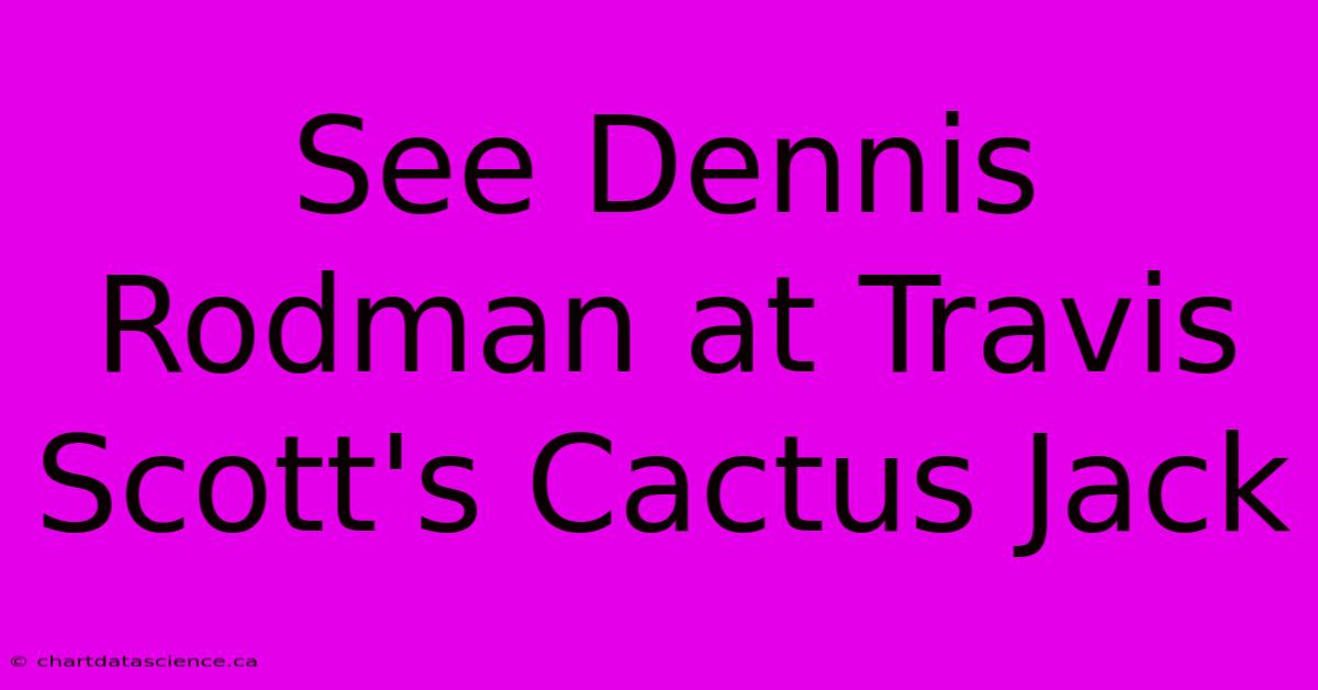 See Dennis Rodman At Travis Scott's Cactus Jack