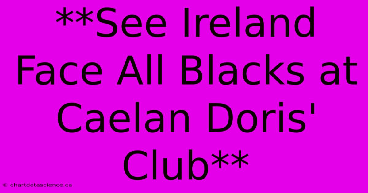 **See Ireland Face All Blacks At Caelan Doris' Club**