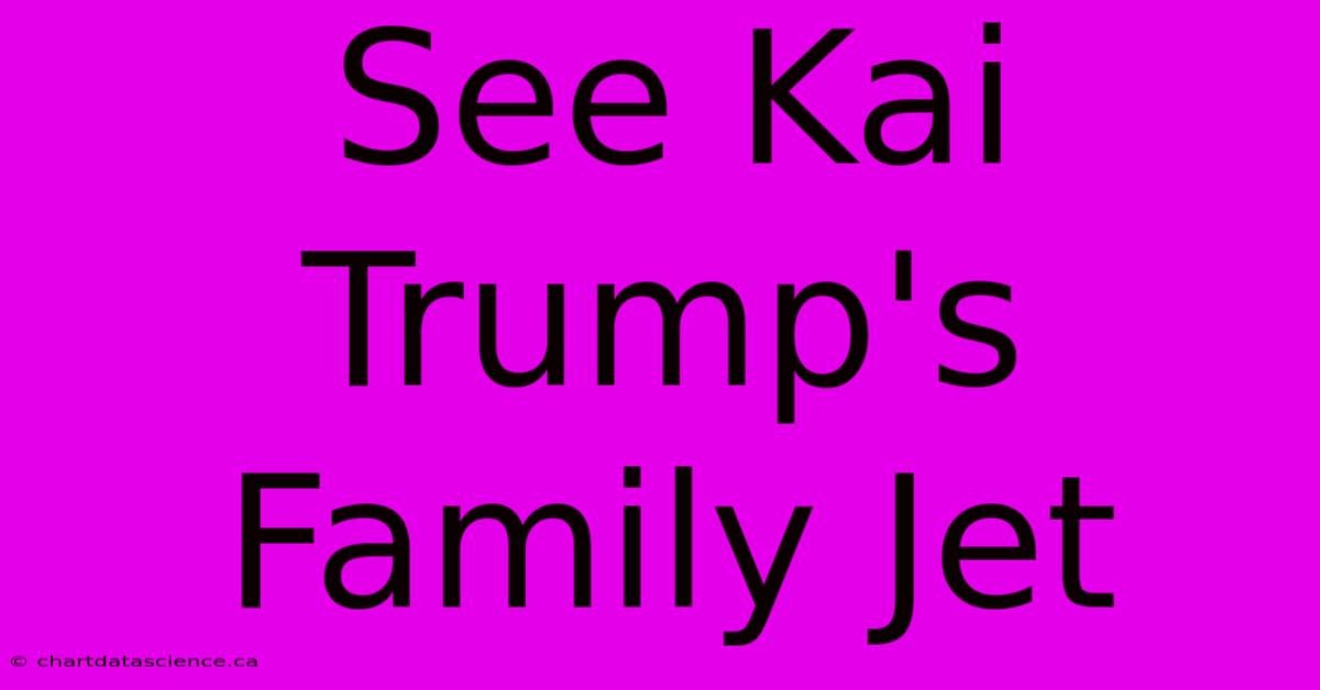 See Kai Trump's Family Jet