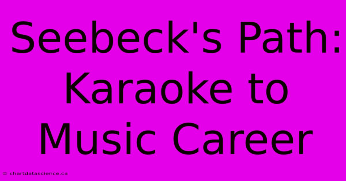 Seebeck's Path: Karaoke To Music Career