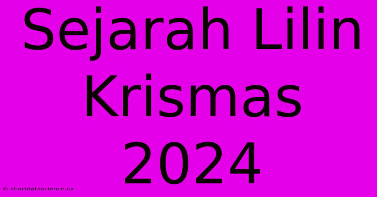 Sejarah Lilin Krismas 2024