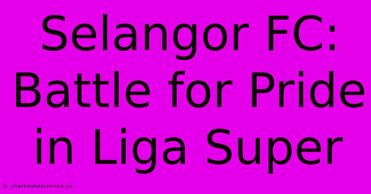 Selangor FC: Battle For Pride In Liga Super