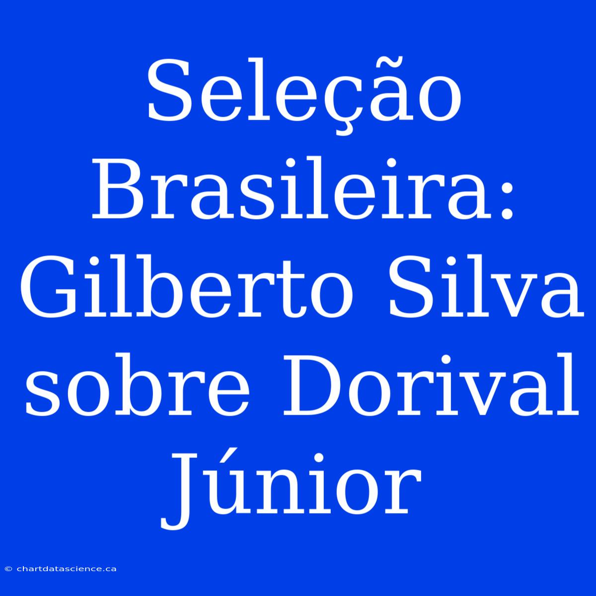 Seleção Brasileira: Gilberto Silva Sobre Dorival Júnior