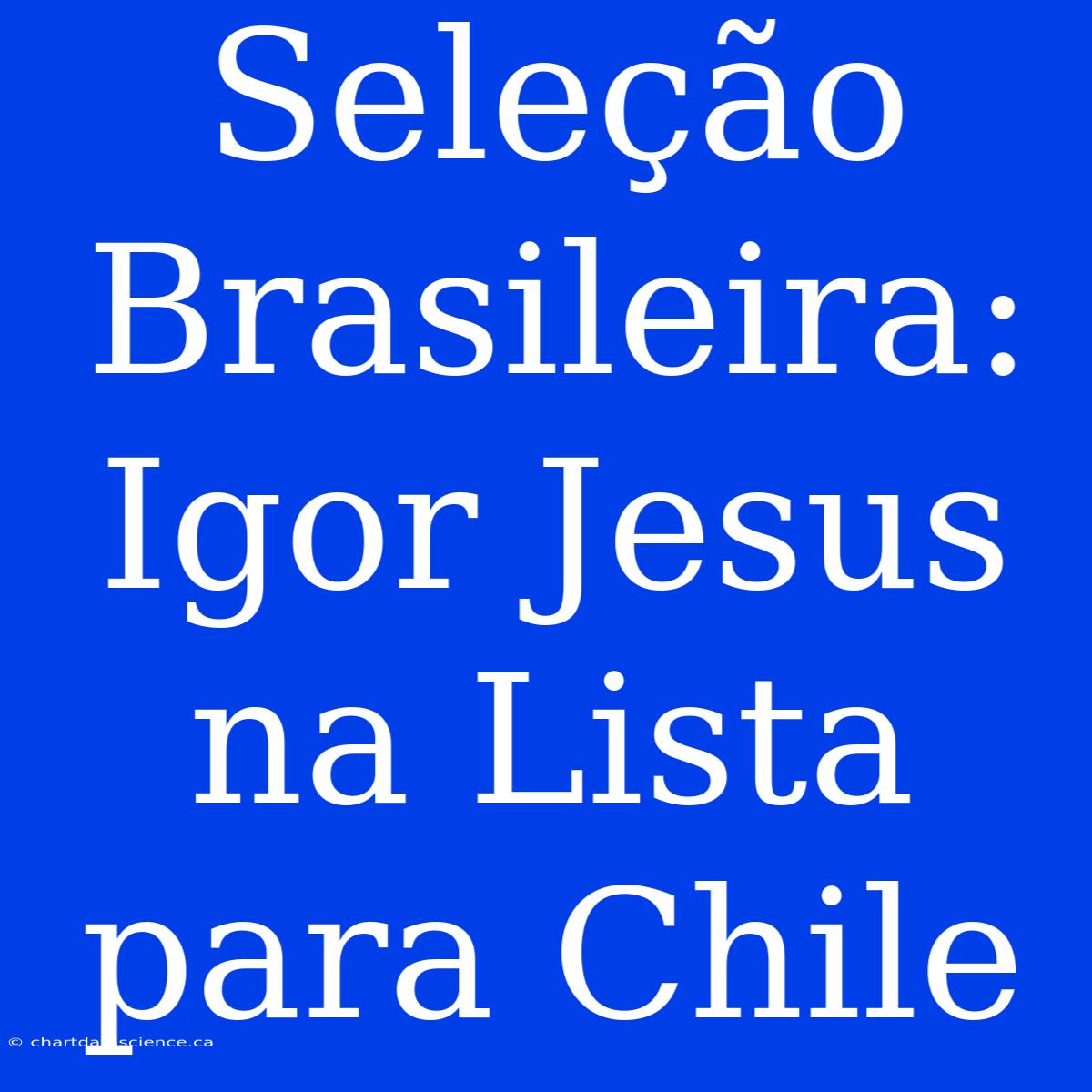 Seleção Brasileira: Igor Jesus Na Lista Para Chile