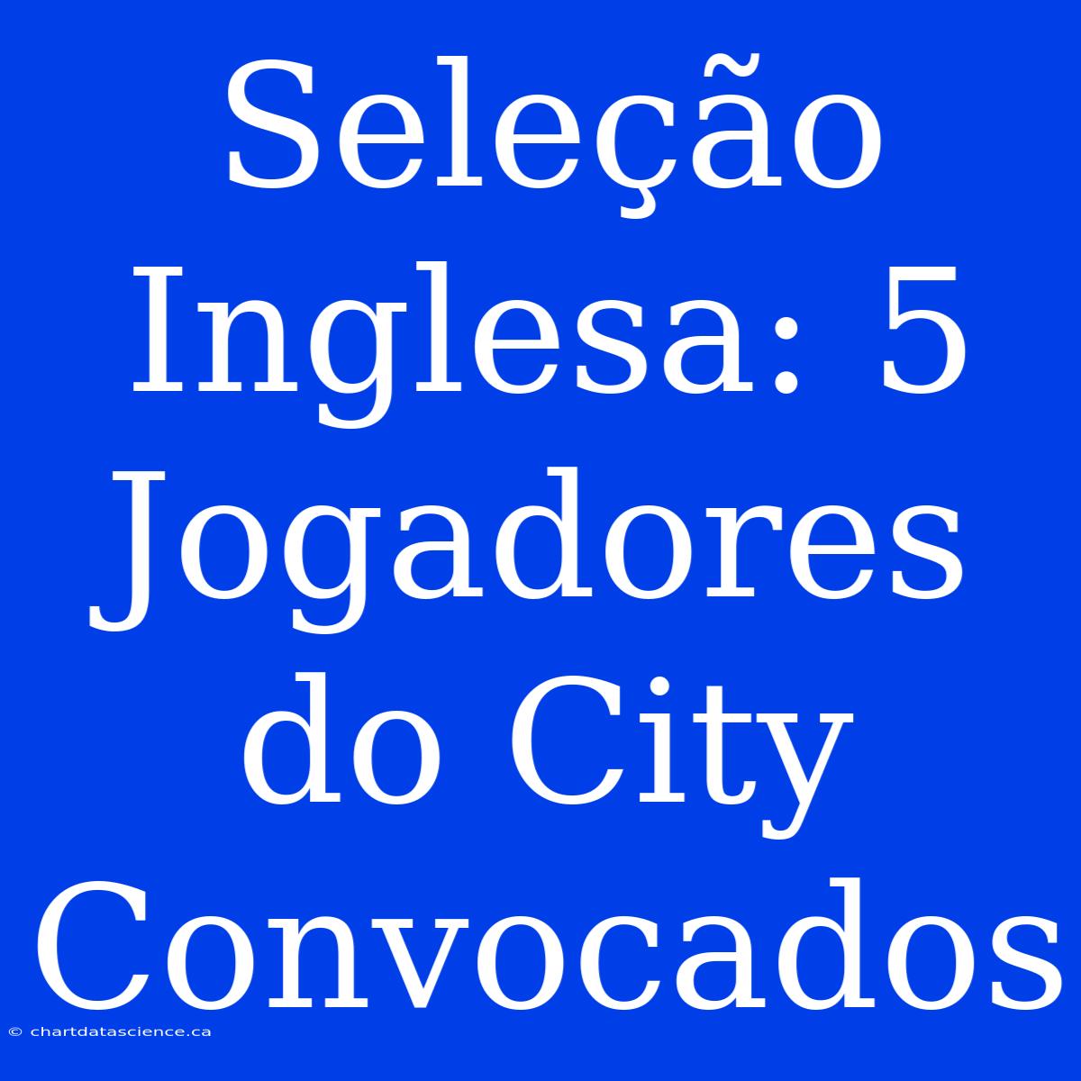 Seleção Inglesa: 5 Jogadores Do City Convocados