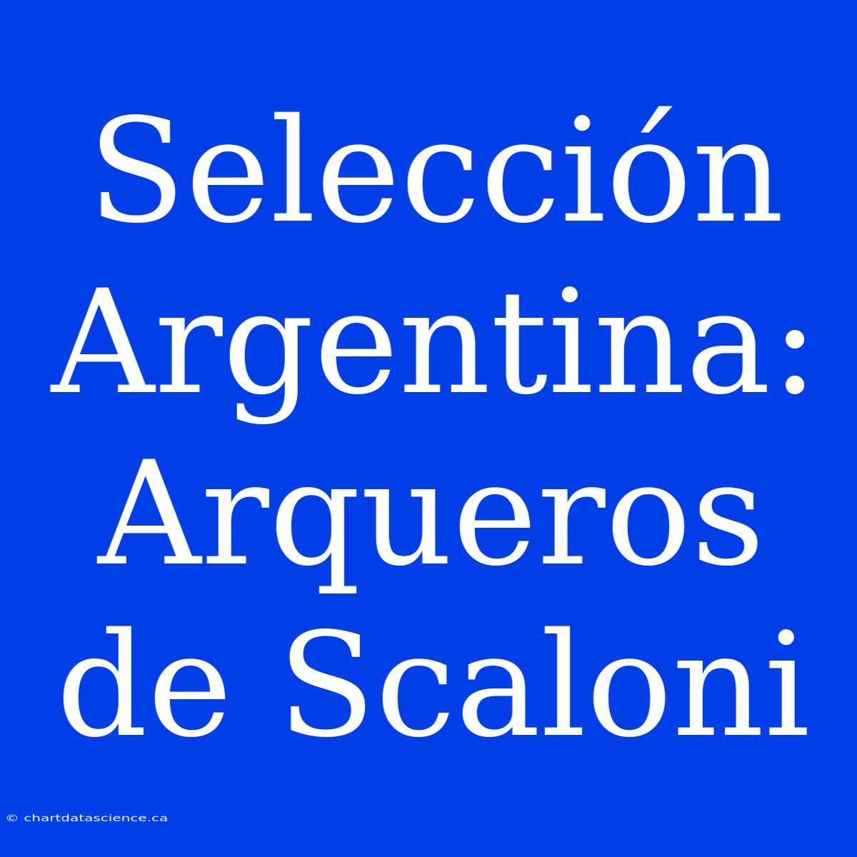 Selección Argentina: Arqueros De Scaloni