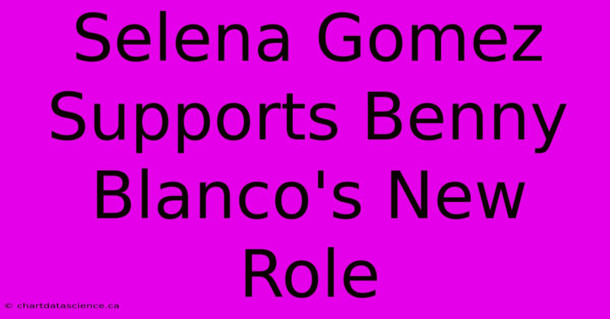 Selena Gomez Supports Benny Blanco's New Role