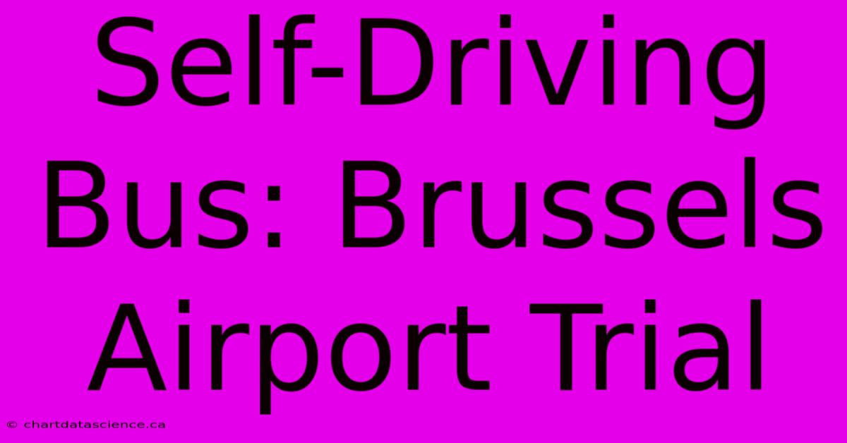 Self-Driving Bus: Brussels Airport Trial