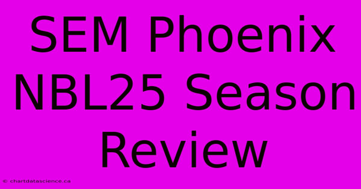 SEM Phoenix NBL25 Season Review